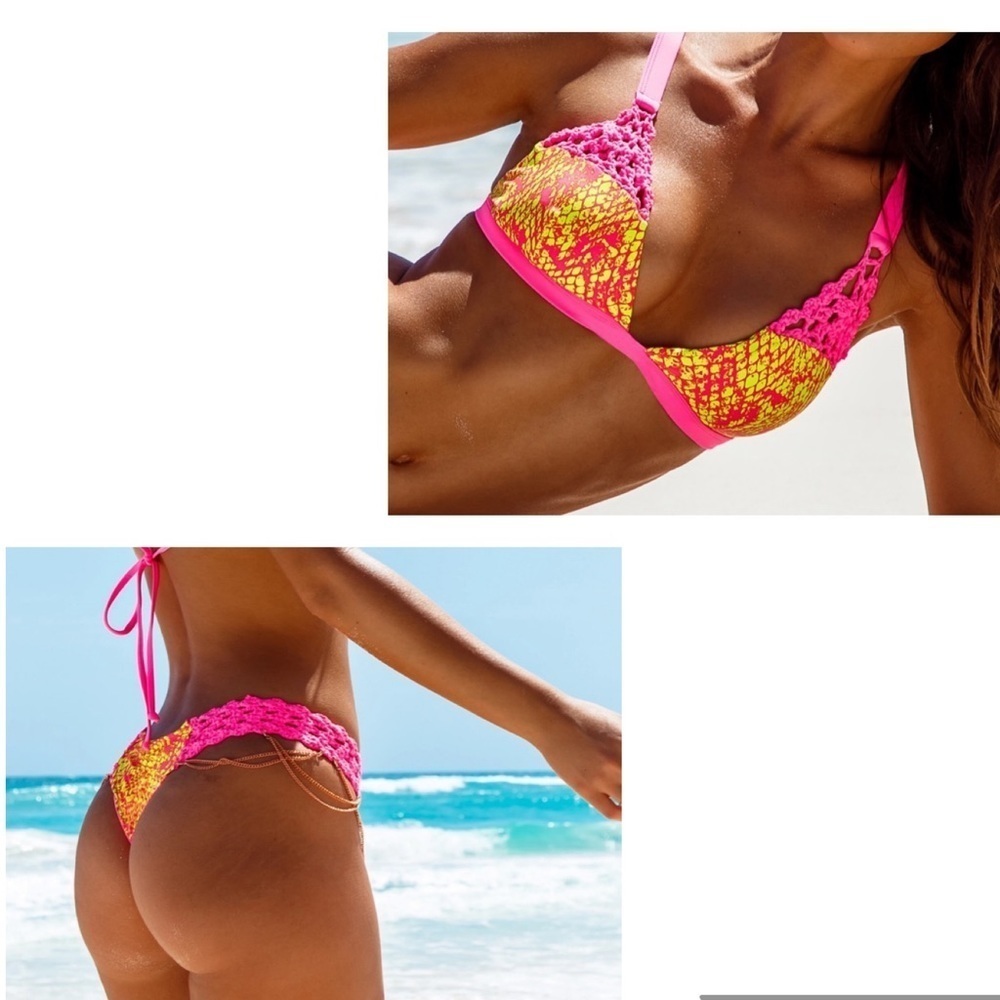 Vegas Volt M Bikini Top & XS Brazilian Bottoms New​​​​​